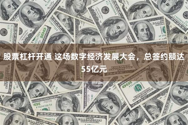 股票杠杆开通 这场数字经济发展大会，总签约额达55亿元